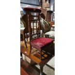 Pairo of 19th C. prie duex chairs.