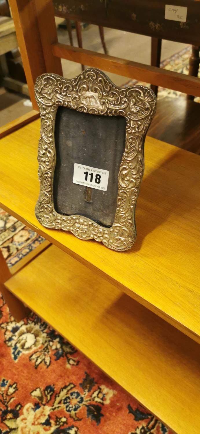 19th. C. English silver photo frame.