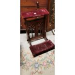 19th C. carved kneeler.