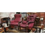 Two 19th C. arm chairs.