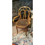 19th.C. bentwood armchair.