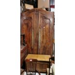 19th C. carved walnut wardrobe.