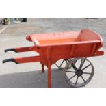 19th C. painted wooden gardeners cart.