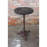 Cast iron garden table with marble top.