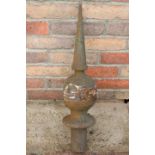 Cast iron finial.