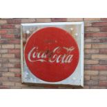 Drink Coca Cola enamel advertising sign.