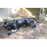 Bronze model of a crouching Panther.