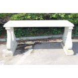 Stone and marble garden seat.