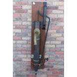 19th C. copper and brass wall mounted sink pump.