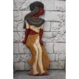 Wall plaque depicting Egyptian lady.