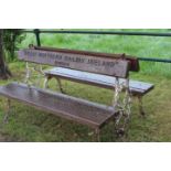 Great Northern Railway Ireland double sided bench.