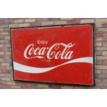 Enjoy Coca Cola enamel advertising sign.