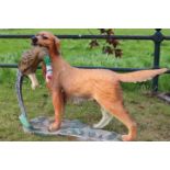 Resin model of a Red Setter dog.