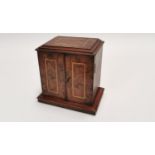 19th C. inlaid wallnut desk cabinet.