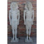 Pair of Egyptian Pharaoh statues.