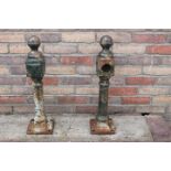 Pair of cast iron posts.