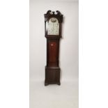 Georgian oak and inlaid Grandfather clock.