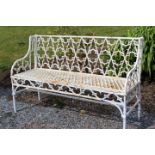 Decorative 19th C. cast iron two seater bench.