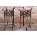 Pair of decorative metal planters.