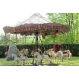 Extremely rare late 19th. C. hand operated Fairground carousel.