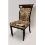 William IV upholstered side chair.
