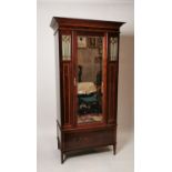 Edwardian inlaid mahogany wardrobe.