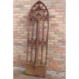 19th C. cast iron arched Gothic window.