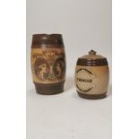 Late 19th C. water jug and tabacco jar.