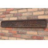 Cast iron Oxford Street wall sign.