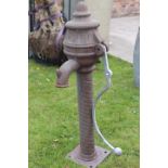 Cast iron Ballymena cow tail pump.