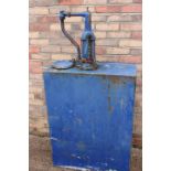 Late 1930s blue oil cabinet.