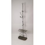 Early 20th C. wrought iron hall stand.