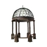 Decorative cast iron gazebo.