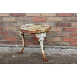 Decorative cast iron garden table.