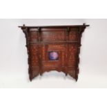 19th C. mahogany inlaid gunrack.