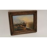 19th C. gilt framed oil on canvas.