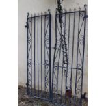 Pair of wrought iron garden entrance gates.