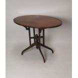 Edwardian inlaid mahogany occasional table.