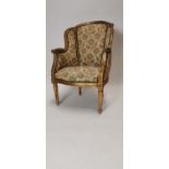 19th. C. gilt upholstered armchair.