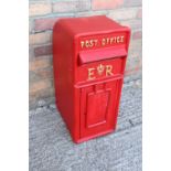 Cast aluminium wall post box embossed Post Officer ER.