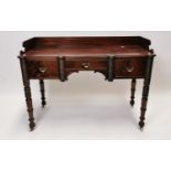 Early 19th C. Irish mahogany galley back server.