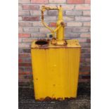 Late 1930s yellow oil cabinet.