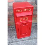 Cast aluminium wall post box embossed Post Officer ER.