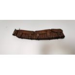 WWI leather bullet belt.