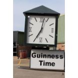 Guinness Time triple sided advertising hanging clock.