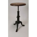 Early 20th C. cast iron ships piano stool.