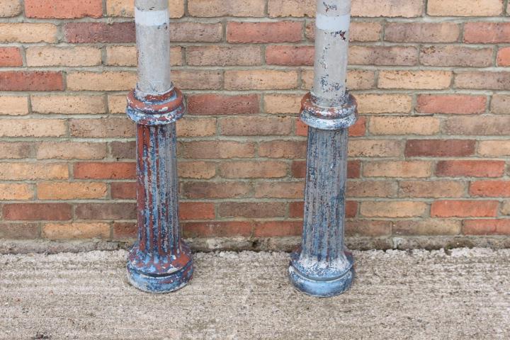 Pair of grey aluminium columns. - Image 2 of 2