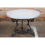 Decorative Grafton cast iron table.