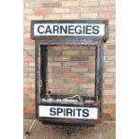 Carnegies Spirits light up advertising sign.