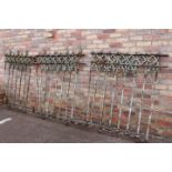 Collection of steel cast railing.